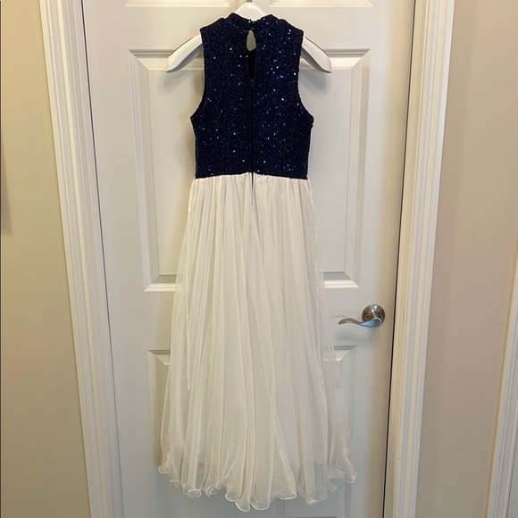 Girls Sequin Pleated Gown Party Dress Wedding 14 - Picture 7 of 16